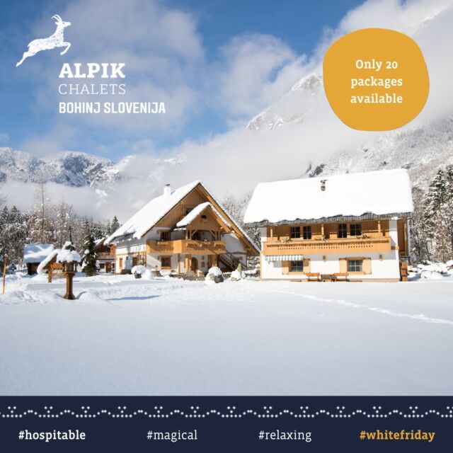 This can't possibly be true, but it is! 🥳

The first snow of the season came with a golden offer "White Friday in Zlatorog Village - BOHINJ". 😍

Catch Zlatorog discounts up to 30% and finally treat yourself with the break you deserve.

👉 Stay 2 nights and save 20%
👉 Stay 3 nights or more and save 30% 

You really don't want to miss this opportunity, so hurry up, the offer is limited and valid only for bookings made until 30.11.2022!

Find out more about the offer in link in bio.

#lakebohinj #wintertime #bohinj #bohinjlake #slovenia #sloveniatravel #winterholidays  #skiholidays #julianalps #triglavnationalpark #skiinginslovenia #triglavskinarodnipark  #ifeelslovenia #bohinjskojezero #winterinslovenia #travelslovenia #blackfriday #crnipetek #črnipetek